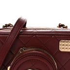 Lambskin Quilted Coco Click Bag Burgundy