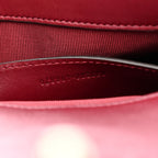 Lambskin Matelasse Small GG Marmont Shoulder Bag Rosso Ancora