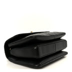 Lambskin Quilted Mini Trendy CC Dual Handle Flap Bag Black