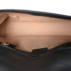 Calfskin Matelasse Small GG Marmont Shoulder Bag Black