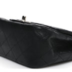 Lambskin Quilted Mini Square Flap Black