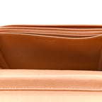 Caviar Quilted Wallet on Chain WOC Dark Beige