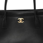 Calfskin Archetype Small Shopping Tote Black