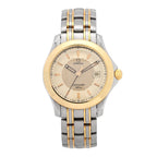 Stainless Steel 18K Yellow Gold 36mm Seamaster 120M Quartz Watch Silver 396.1501