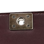 Patent Small Boy Reverso Flap Burgundy