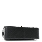 Lambskin Quilted Jumbo Double Flap Black