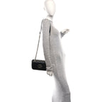 Calfskin Matelasse Aria Mini GG Marmont Shoulder Bag Black