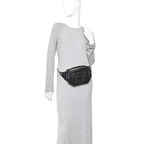 Caviar Quilted Filigree Waist Bag Black