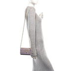 Monogram Jumbo GG Textured Dollar Calfskin Ophidia Continental Wallet On Chain Beige Lapis