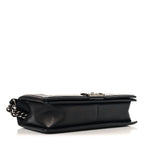 Lambskin Quilted New Medium Boy Flap Black