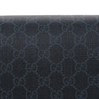 GG Supreme Monogram Appia Calfskin Web Crossbody Bag Black Grey