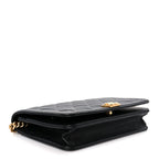 Caviar Quilted Boy Wallet On Chain WOC Black