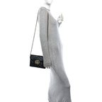 Calfskin Matelasse GG Marmont Chain Wallet Black