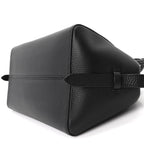 Grained Calfskin East West Bowling Bag Black