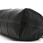 Calfskin Shadow Monogram Keepall Bandouliere 50 Black