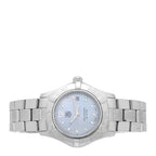 Stainless Steel Diamond Blue Mother of Pearl 27mm Aquaracer Lady Quartz Watch WAF1419