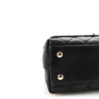 Caviar Quilted Mini Coco Handle Flap Black