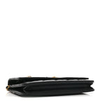 Aged Calfskin Quilted Lucky Charms 2.55 Reissue Wallet On Chain WOC Black