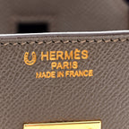 Epsom Bi-Color Horseshoe Birkin 35 Etain Crocus