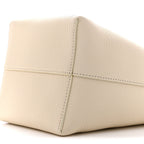 Grained Calfskin Small N/S Hook Tote Ivory