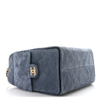 Suede Quilted Small Chanel 25 Handbag Blue