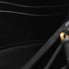 Dollar Calfskin GG Supreme Monogram Petite GG Marmont Wallet Chain Bag Black Beige Ebony