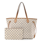 Damier Azur Neo Neverfull MM Rose Ballerine