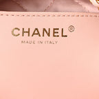 Shiny Calfskin Quilted Mini Chanel 22 Light Pink