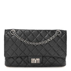 Aged Calfskin Quilted 2.55 Reissue 225 Flap Black