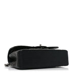 Caviar Quilted Small Double Flap Black