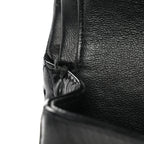Patent Quilted Medium Double Flap Black