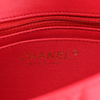 Lambskin Quilted Mini Square Flap Dark Pink