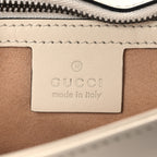 Calfskin Matelasse Small GG Marmont Shoulder Bag White