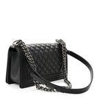 Caviar Quilted Medium Boy Flap Black