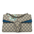 GG Supreme Monogram Blooms Small Dionysus Shoulder Bag Beige Navy Vintage Blue