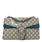 GG Supreme Monogram Blooms Small Dionysus Shoulder Bag Beige Navy Vintage Blue