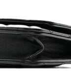 Lambskin Resin Quilted Wallet On Chain WOC Black