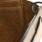 Grained Calfskin Mini Gate Crossbody Bag Light Oat