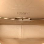 Caviar Quilted Jumbo Double Flap Beige Clair