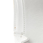 Caviar Quilted Medium Double Flap White