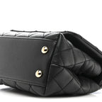 Caviar Quilted Extra Mini Coco Handle Flap Black