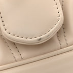 Calfskin Matelasse Mini GG Marmont Shoulder Bag White