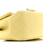 Lambskin Quilted Mini Square Flap Yellow