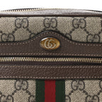 GG Supreme Monogram Web Mini Ophidia Shoulder Bag Brown