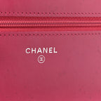 Patent Quilted Brilliant Wallet On Chain WOC Coral