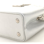 Lambskin Strass Mini Capucines  Silver