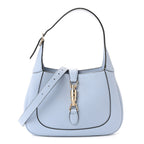Grained Calfskin Web Medium Jackie 1961 Hobo Light Blue