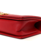 Caviar Quilted Medium Boy Flap Red