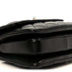 Lambskin Quilted Small Trendy CC Dual Handle Flap Bag Black