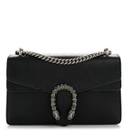 Pebbled Calfskin Small Dionysus Shoulder Bag Black